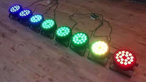SHEHDS PAR LED 18x18W RGBWA+UV ALUMINIUM démo 2